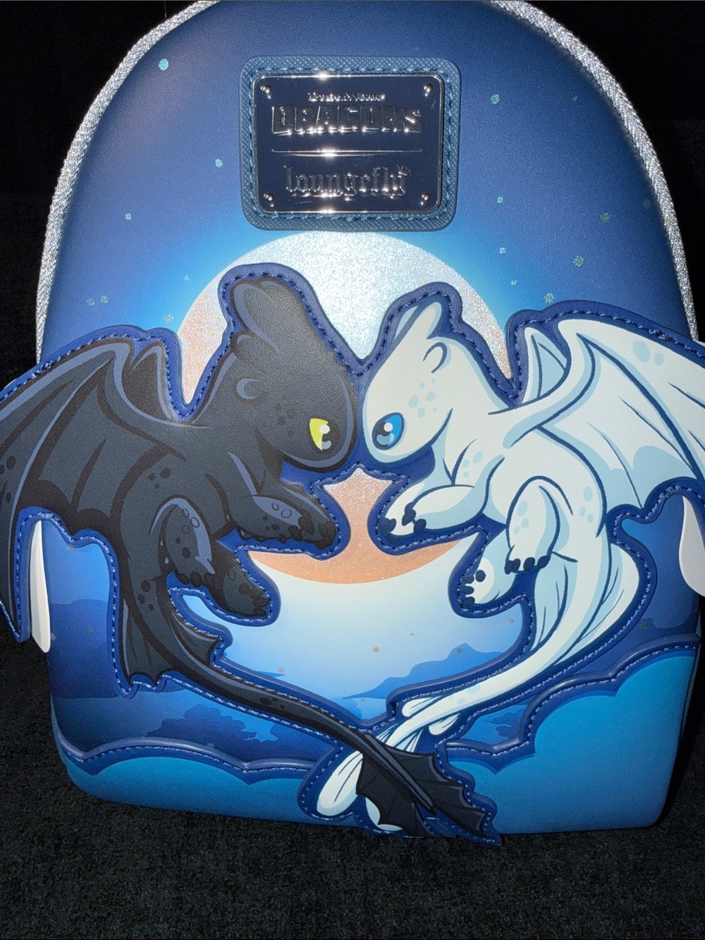 How to train your dragon toothless & light fury mini Backpack-Loungefly